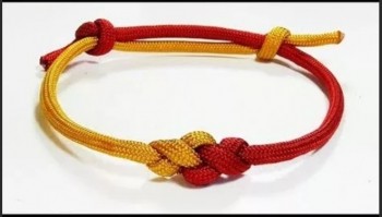 Скользящий узел желто-красный браслет