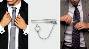 Как носить зажим для галстука с цепочкой