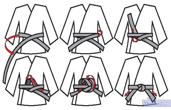 Второй способ завязывания пояса