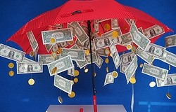 Как сделать зонт с деньгами на свадьбу