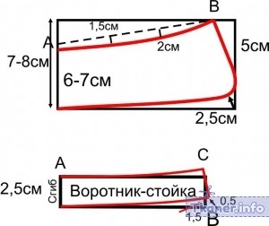 Воротник-стойка для жилетки