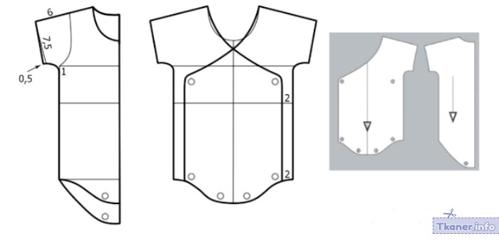 Боди для новорожденного выкройка