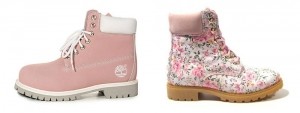 Розовые ботинки в цветочек