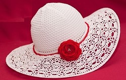 Шляпа крючком: шляпы с полями для женщины крючком.