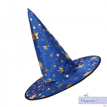 Шляпа волшебника синяя со звездами