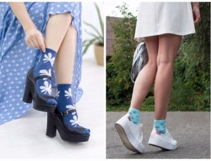 Синие женские носки