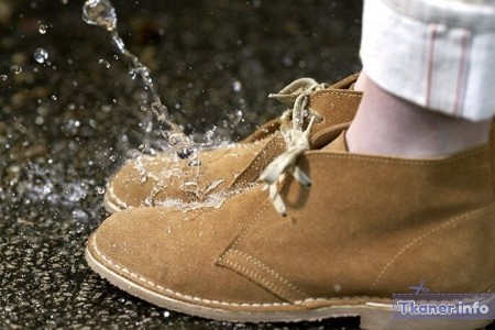 Замшевая обувь и вода