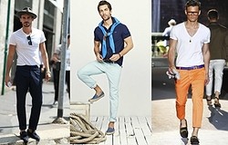 С чем носить мокасины мужчинам? Какому стилю они подходят? С носками или без? С чем их носить? Примеры.