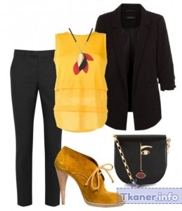 Модное сочетание желтого с черным