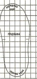 Выкройка подошвы для угг