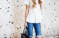 Женственные образы с простыми джинсами, как носить