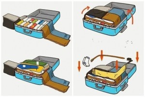 Как сложить брюки в чемодан