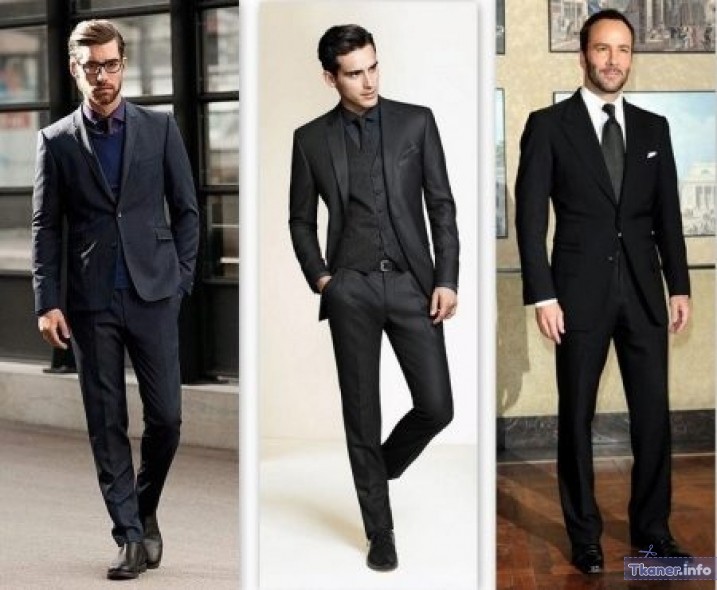 Классические черные мужские брюки