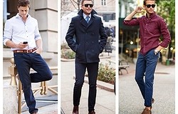 С чем носить синие и тёмно-синие мужские брюки? Выбираем рубашку, пиджак, обувь, аксессуары. Топ 5 идеальных образов