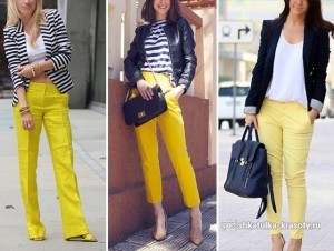Образы с желтыми брюками