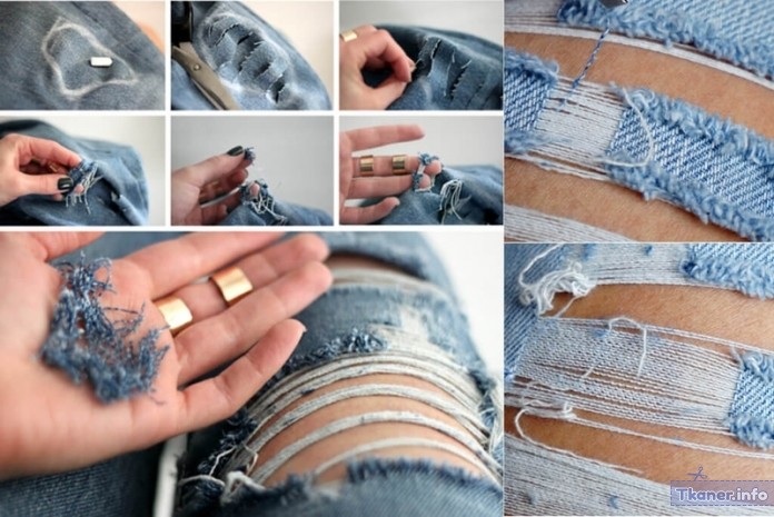 Дырки на джинсах