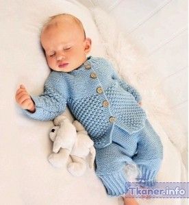 Голубой костюм для новорожденного мальчика