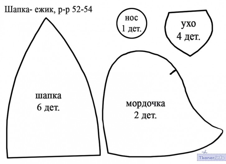 Шапка ежика