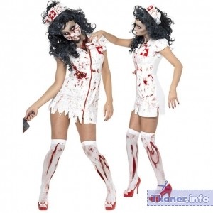Медсестра-зомби для Хэллоуина