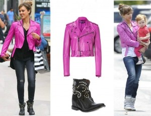 Стильные образы с розовой курткой