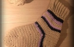 Женские носки крючком - пошаговое вязание. Схема и описание работы.