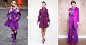 Оттенки фиолетового пальто
