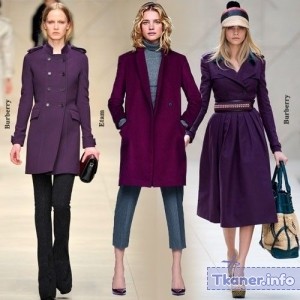 Разные пальто фиолетового цвета