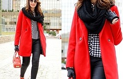 Как правильно носить красное пальто, с чем сочетать, уроки стиля