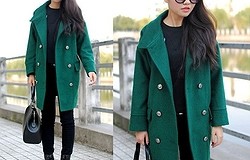 Зеленое пальто с чем носить - фото и описание модных образов