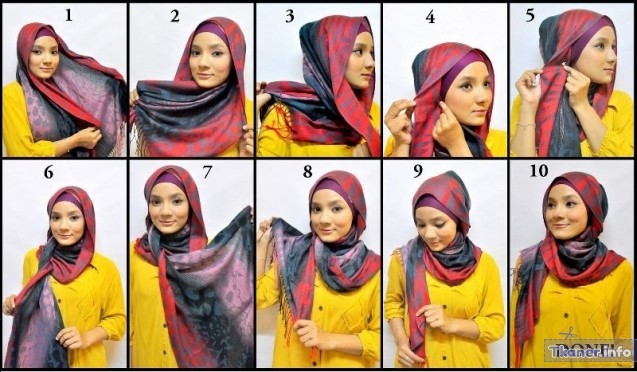 Как завязать хиджаб красиов