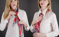 Как завязать платок галстуком на шее пошагово: виды узлов, порядок действий