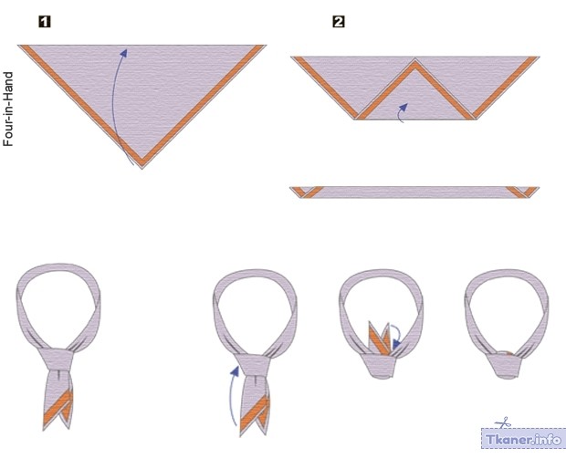 Завязать платок как галстук