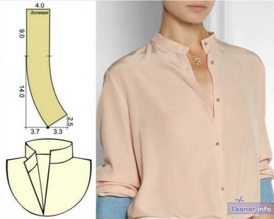 Как пришить воротник-стойку