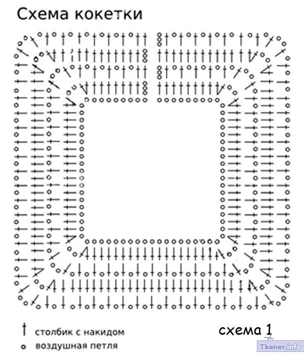 Схема 1 квадратной кокетки