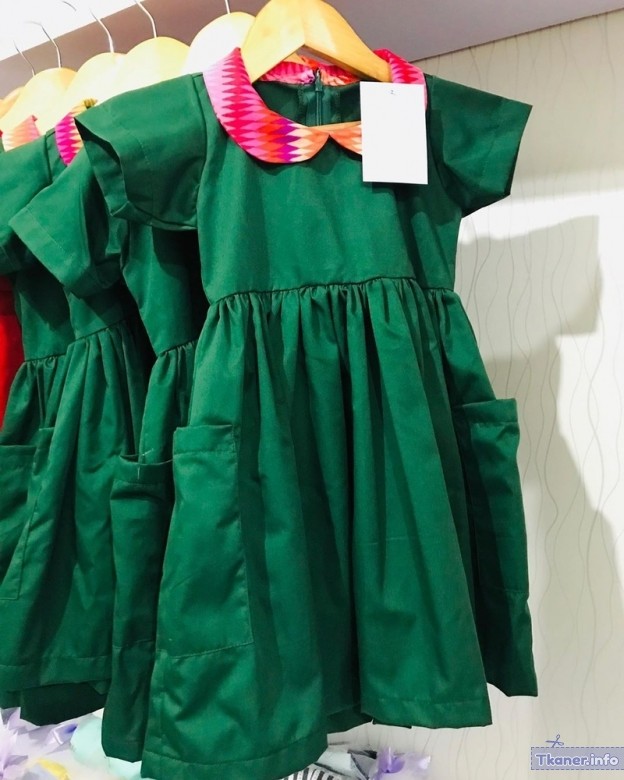Зеленое платье для девочки.