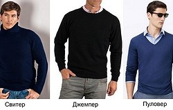Чем отличается джемпер от пуловера и свитера