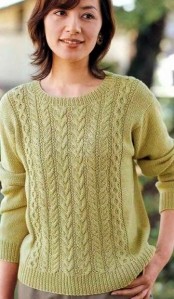Как связать спицами женский пуловер