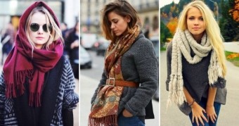 Современные идеи ношения шарфа с пальто