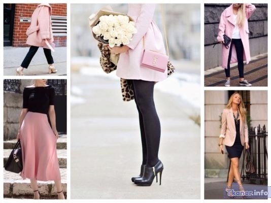 Сочетание розового и черного в одежде — основные правила