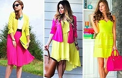 Правильное сочетание цветов розового и желтого в женской одежде: кому идут?