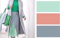 Сочетание цветов: серый и зелёный в одежде - кому подходит?