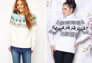 Варианты женских свитеров с оленями
