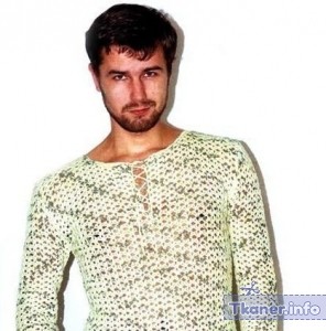 Меланжевый мужской свитер