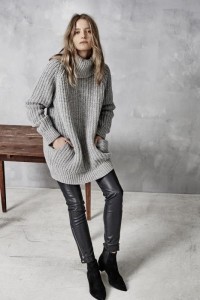 Объемный свитер — модный в 2018