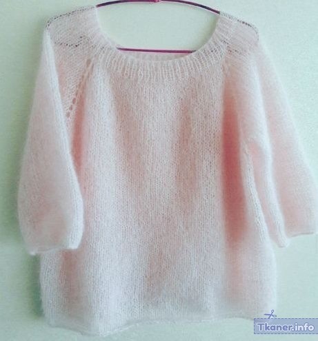 Нежно-розовый свитер 3