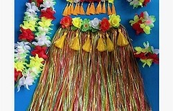 Гавайская юбка своими руками: из елочного дождика, ткани, цветов