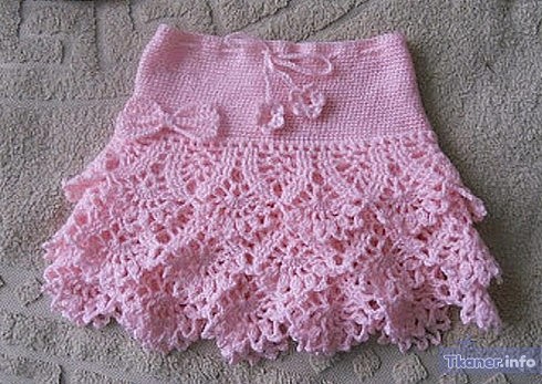 Детская розовая юбка 1