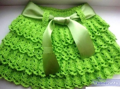 Детская зеленая юбка 2