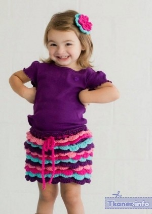 Многоцветная юбка для девочки