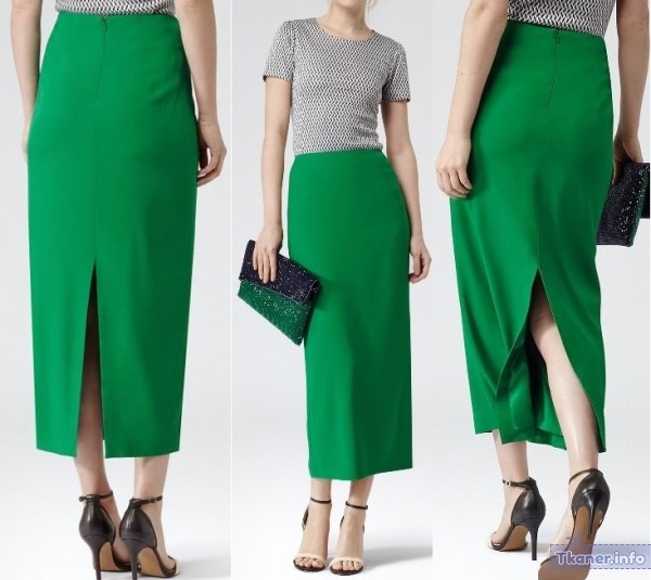 Зеленые юбки-каранадаши